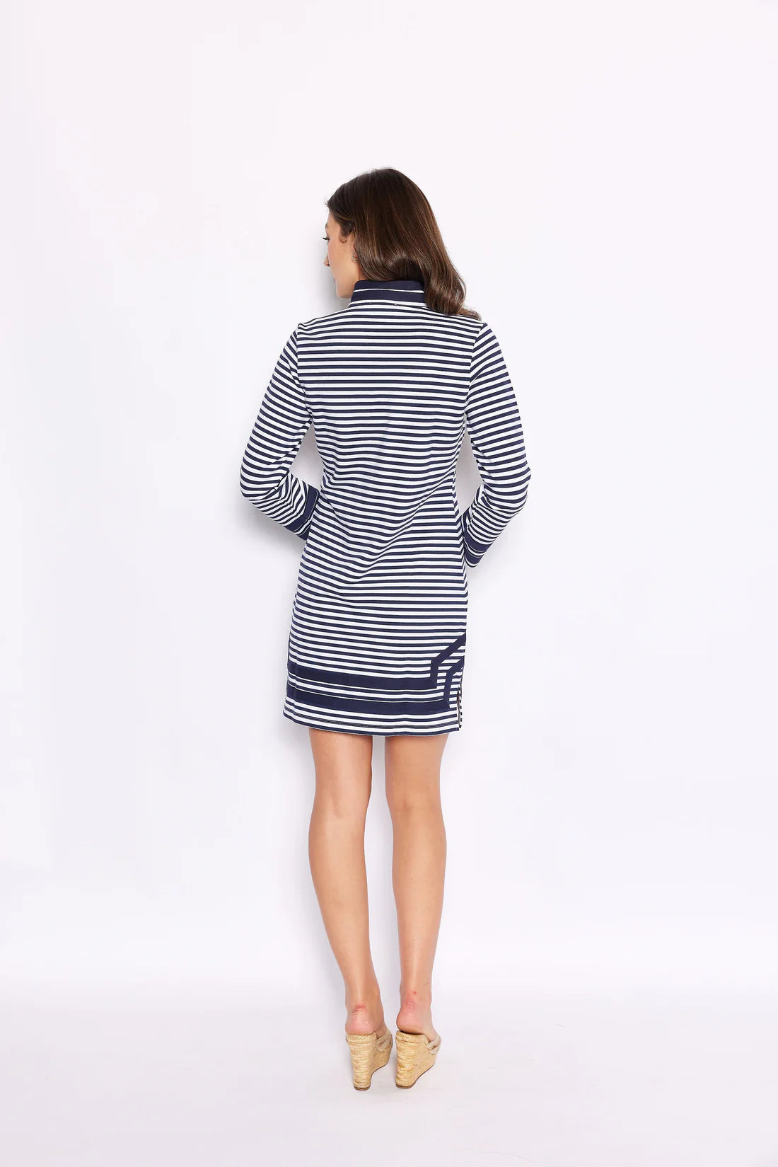 Navy & White Long Sleeve Classic Tunic