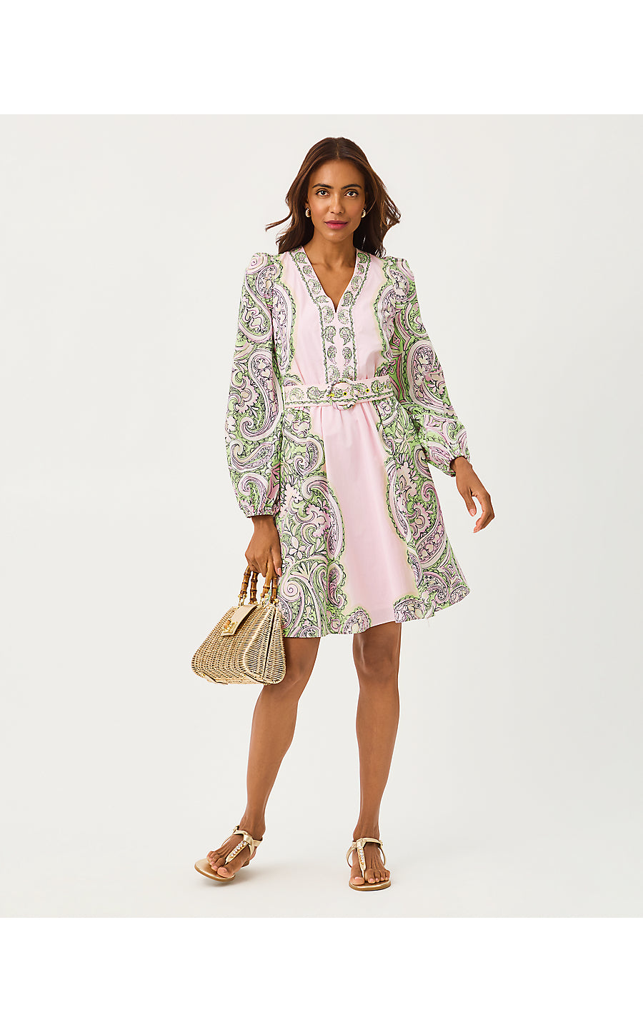 CHYANNA DRESS-LIME CHIFFON-ESTORIL ENGINEERED WOVEN DRESS