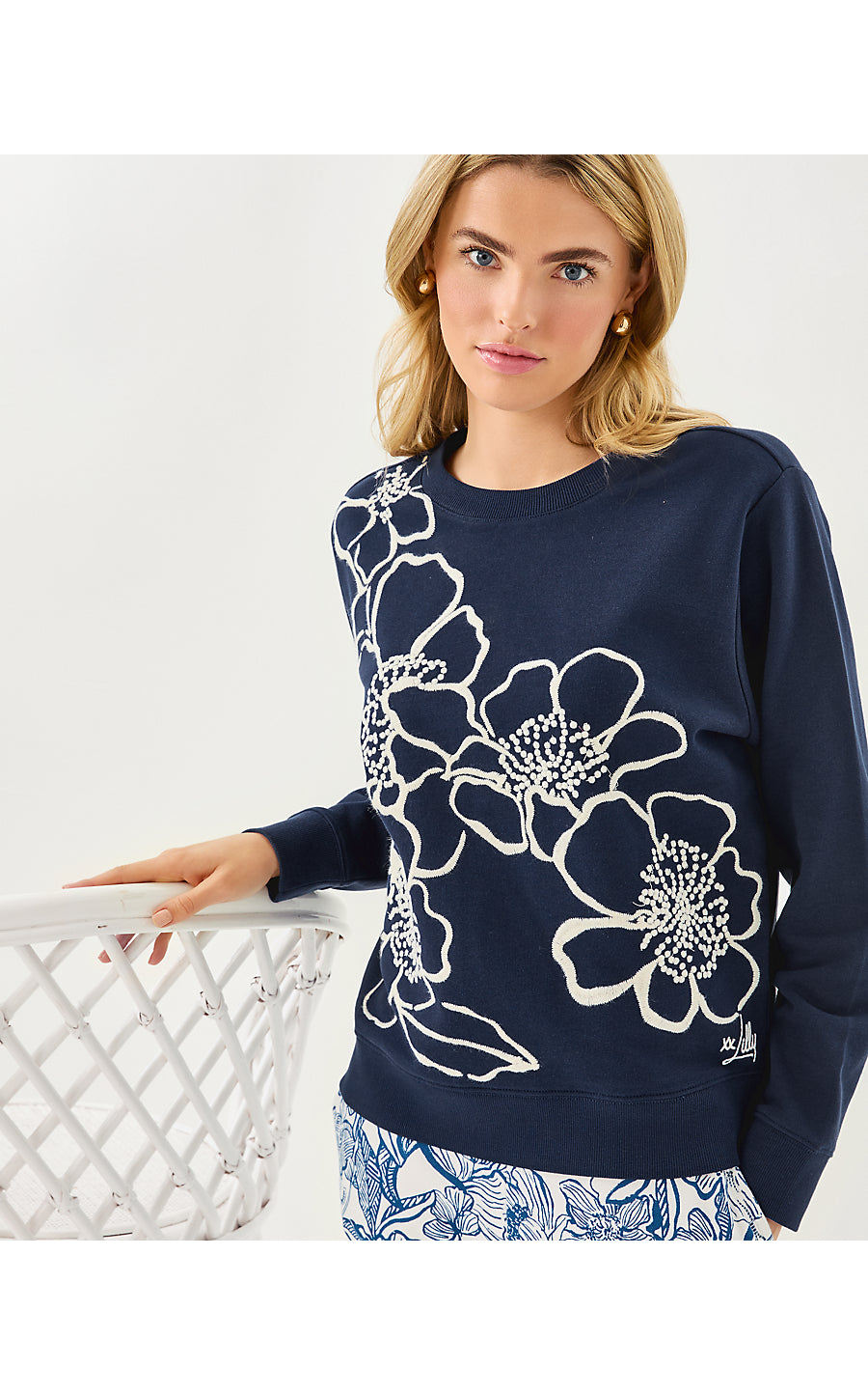 BALLAD SWEATSHIRT - LOW TIDE NAVY - GO BIG EMBROIDERY