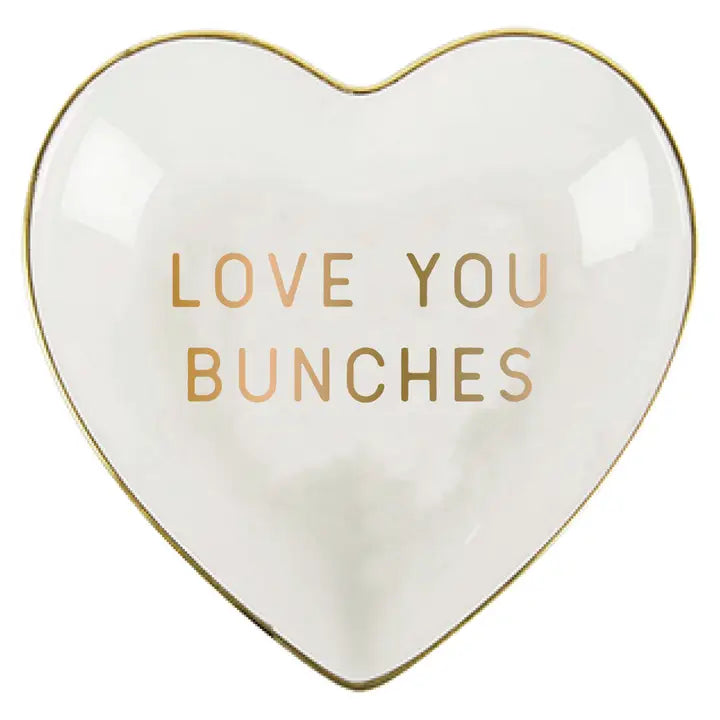 Love You Bunches Ceramic Heart Trinket Tray