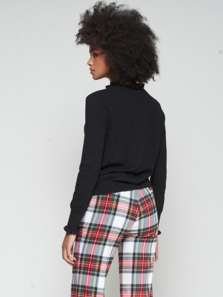 KNITWEAR JERSEY VOLANTES BLACK