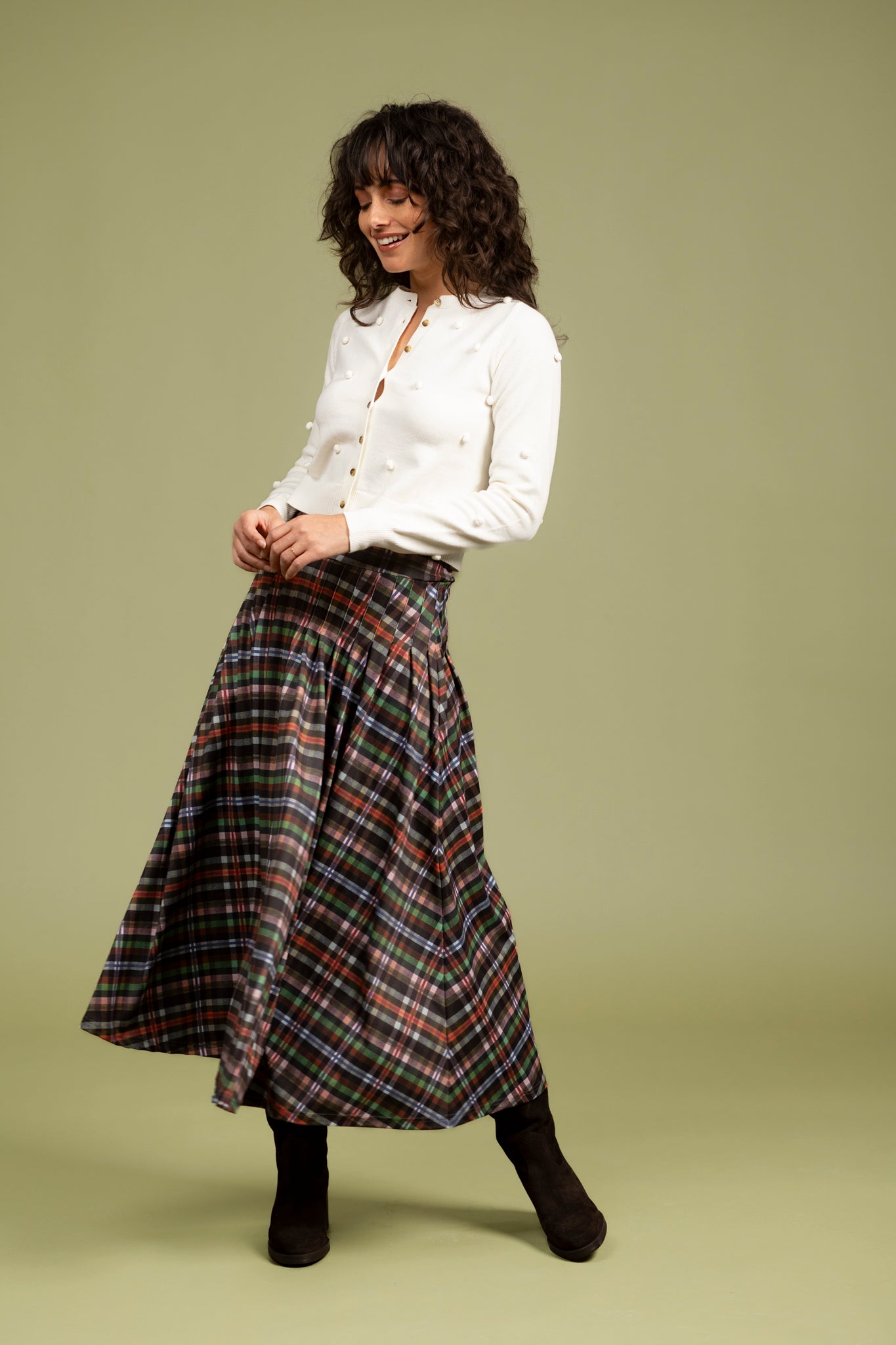 LENNOX SKIRT - STOCKHOLM PLAID