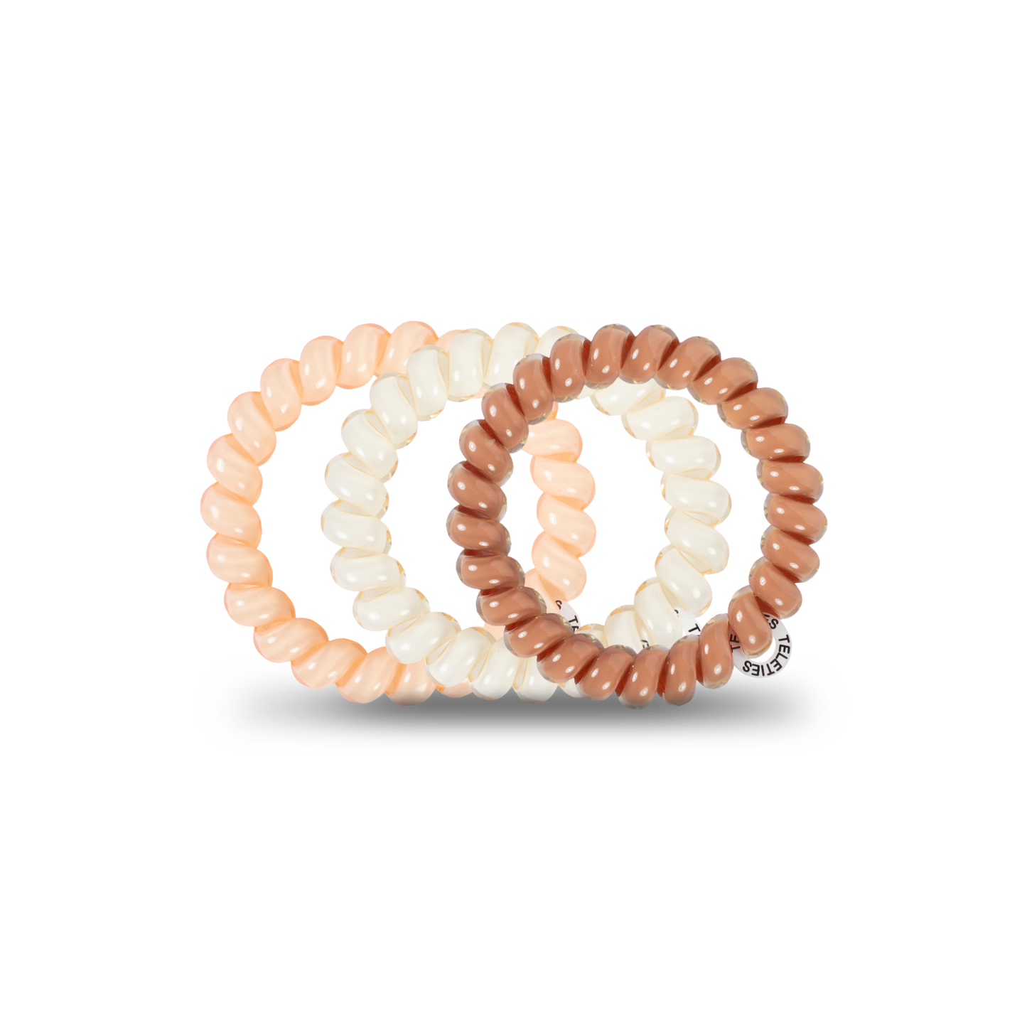 TELETIES - Spiral Hair Coils | Large| For the Love of Nudes Hair Ties