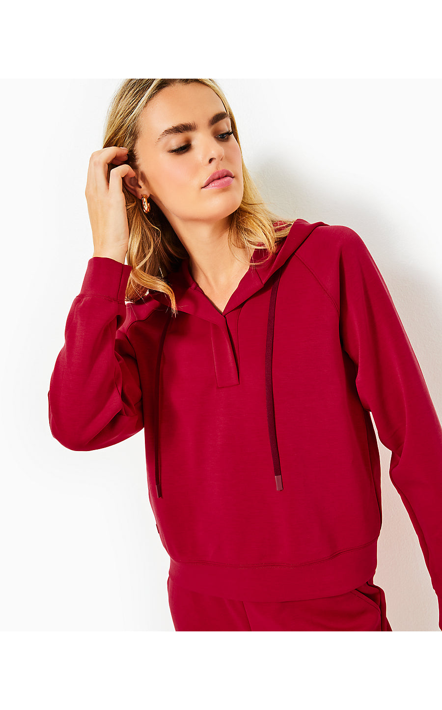 KENDY UPF 50+ PULLOVER - MALBEC RED