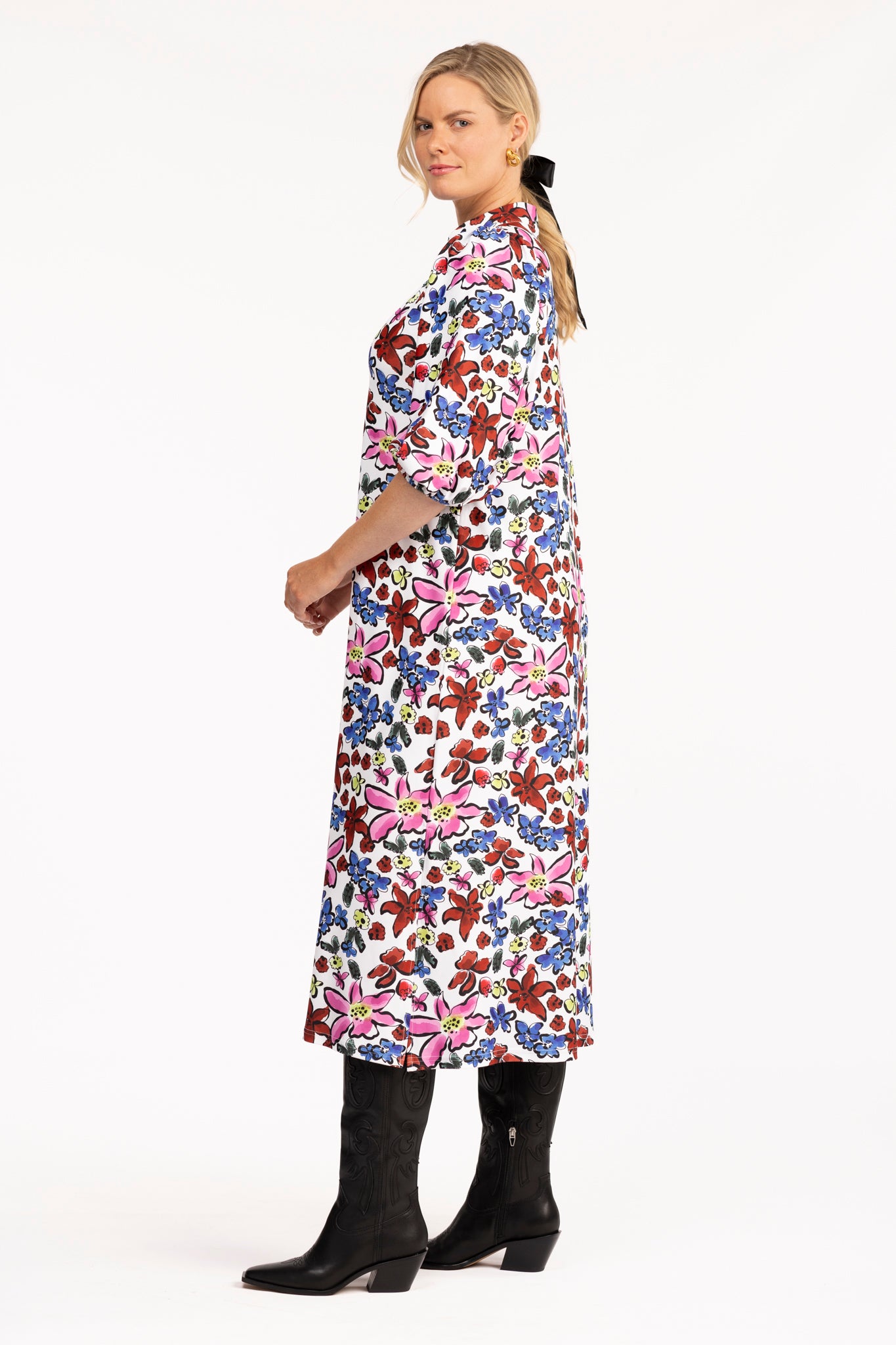BROOKS DRESS- ABSTRACT GARDEN