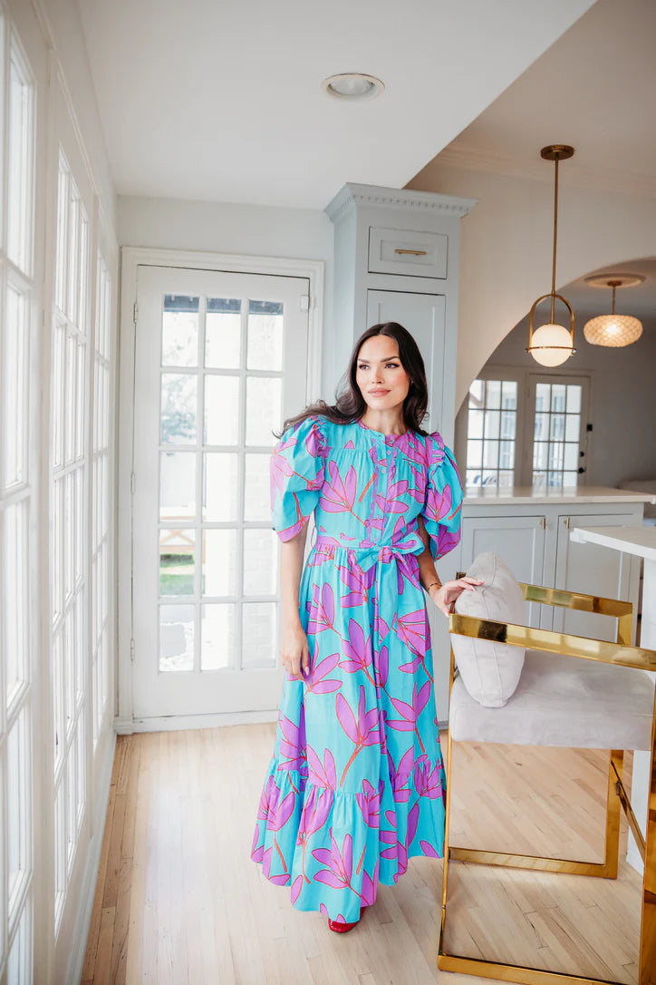 pink dress with palm leaves Xoenoiee Pink Tropical Hibiscus Palm Leaves Pattern Kaftan Dresses for Women Plus Size Summer Bathing Suit Cover up V Neck Batwing Dress Loose fit