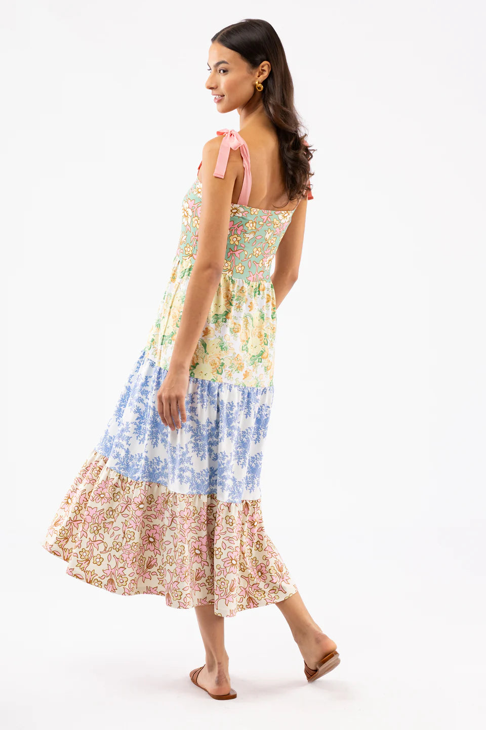 SAGE DRESS - SPRING PETALS MULTI