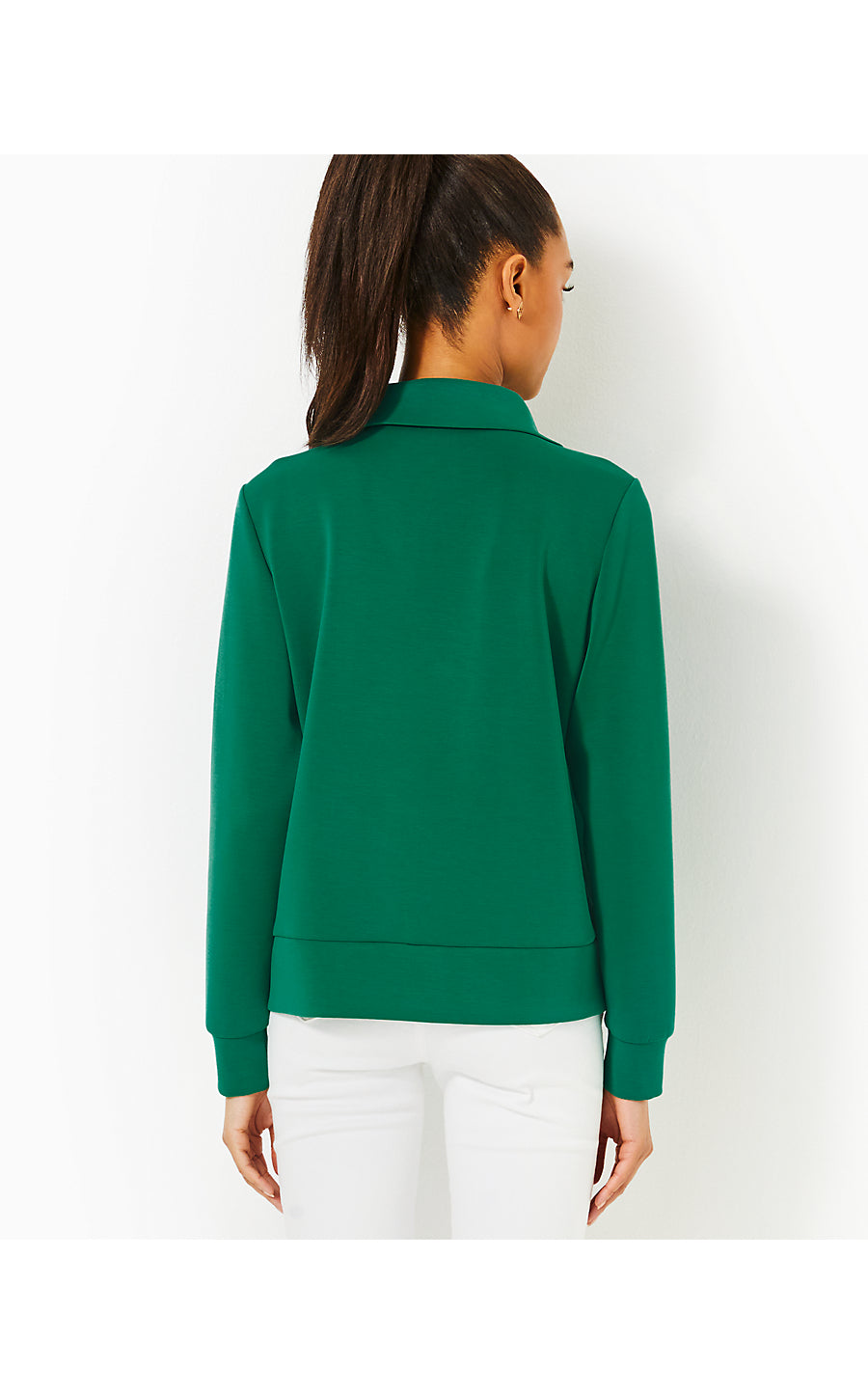 ELENI UPF 50+ PULLOVER - FIDDLE LEAF GREEN