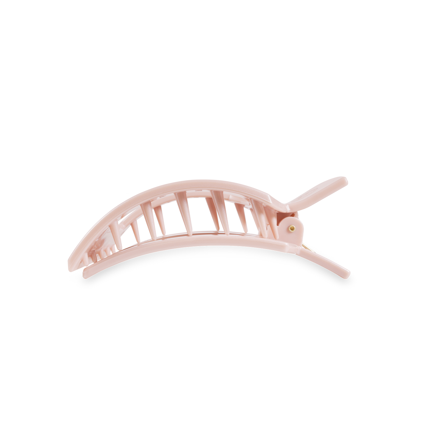 TELETIES - Square Flat Hair Clip | Medium | Pearly Pink