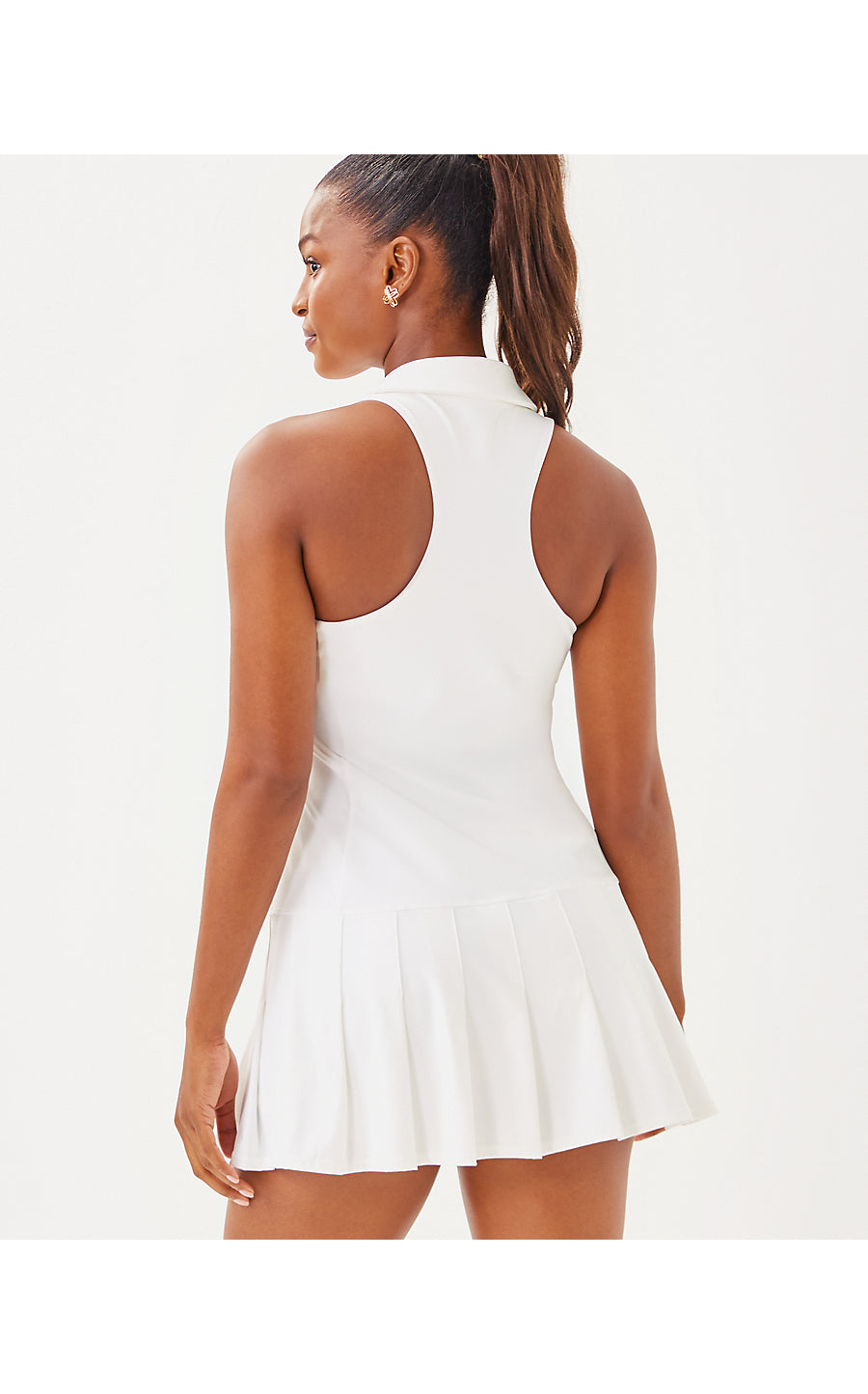 DANIA PLEATED DRESS - RESORT WHITE