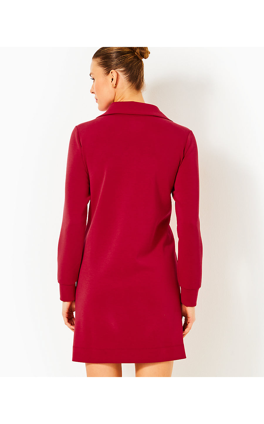 ELENI UPF 50+ DRESS-MALBEC RED