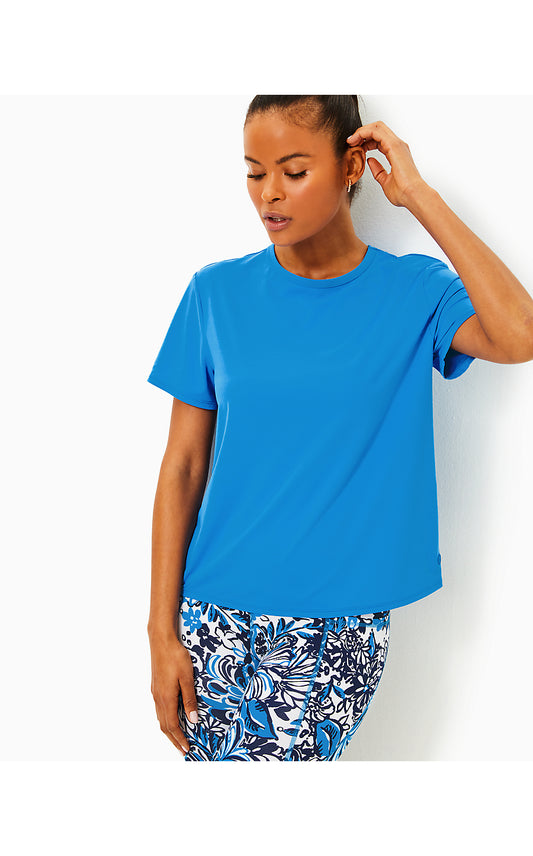 RALLY ACTIVE TEE UPF 50+ - MORELLE BLUE
