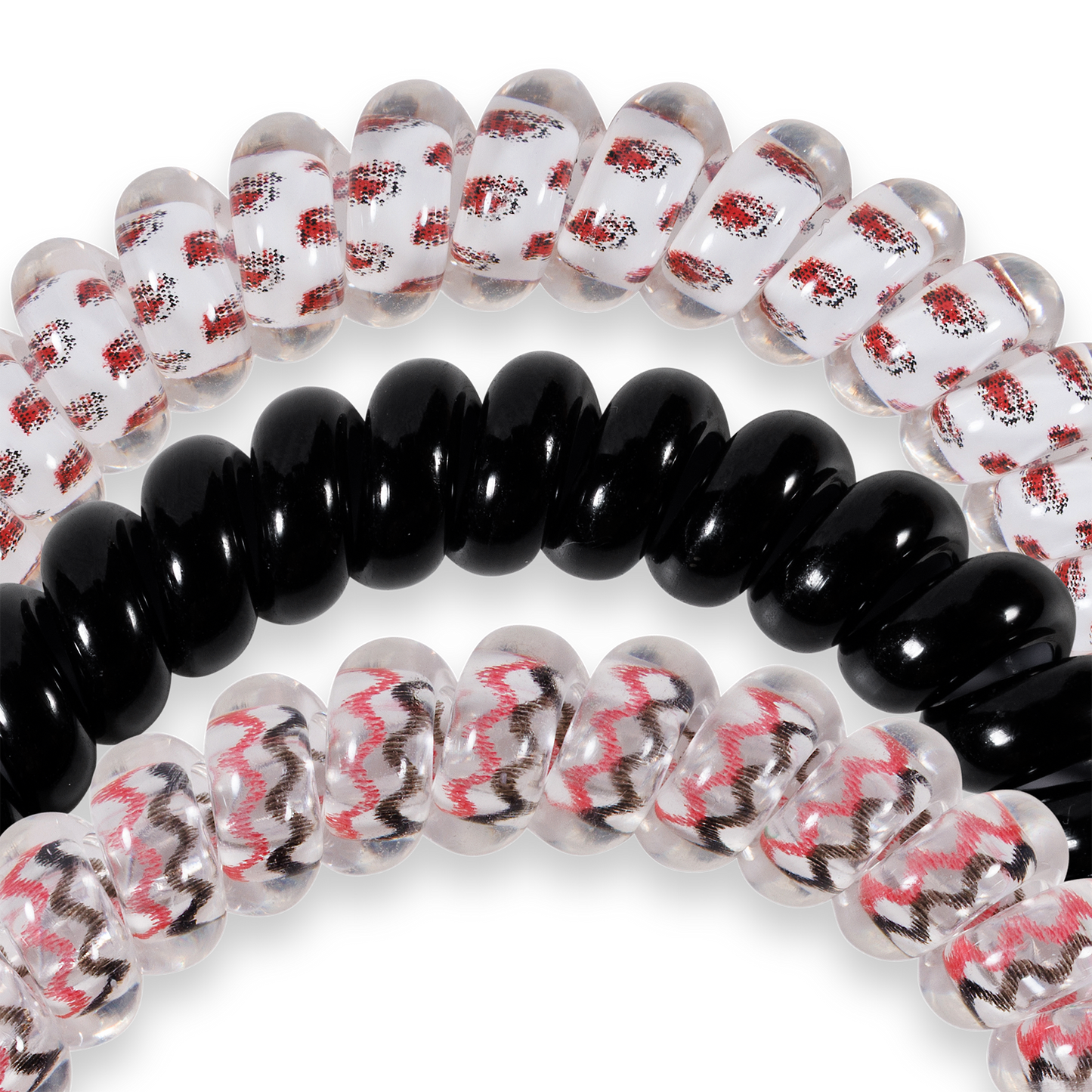 TELETIES - Spiral Hair Coils | Small | Go Cocks! Hair Ties
