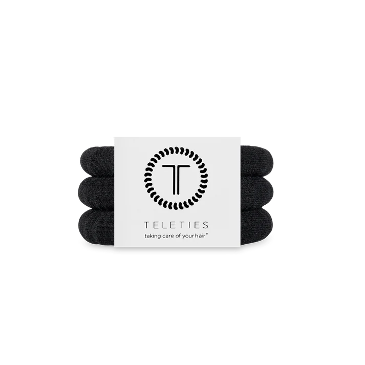 JET BLACK SMALL NYLON HAIR TIES