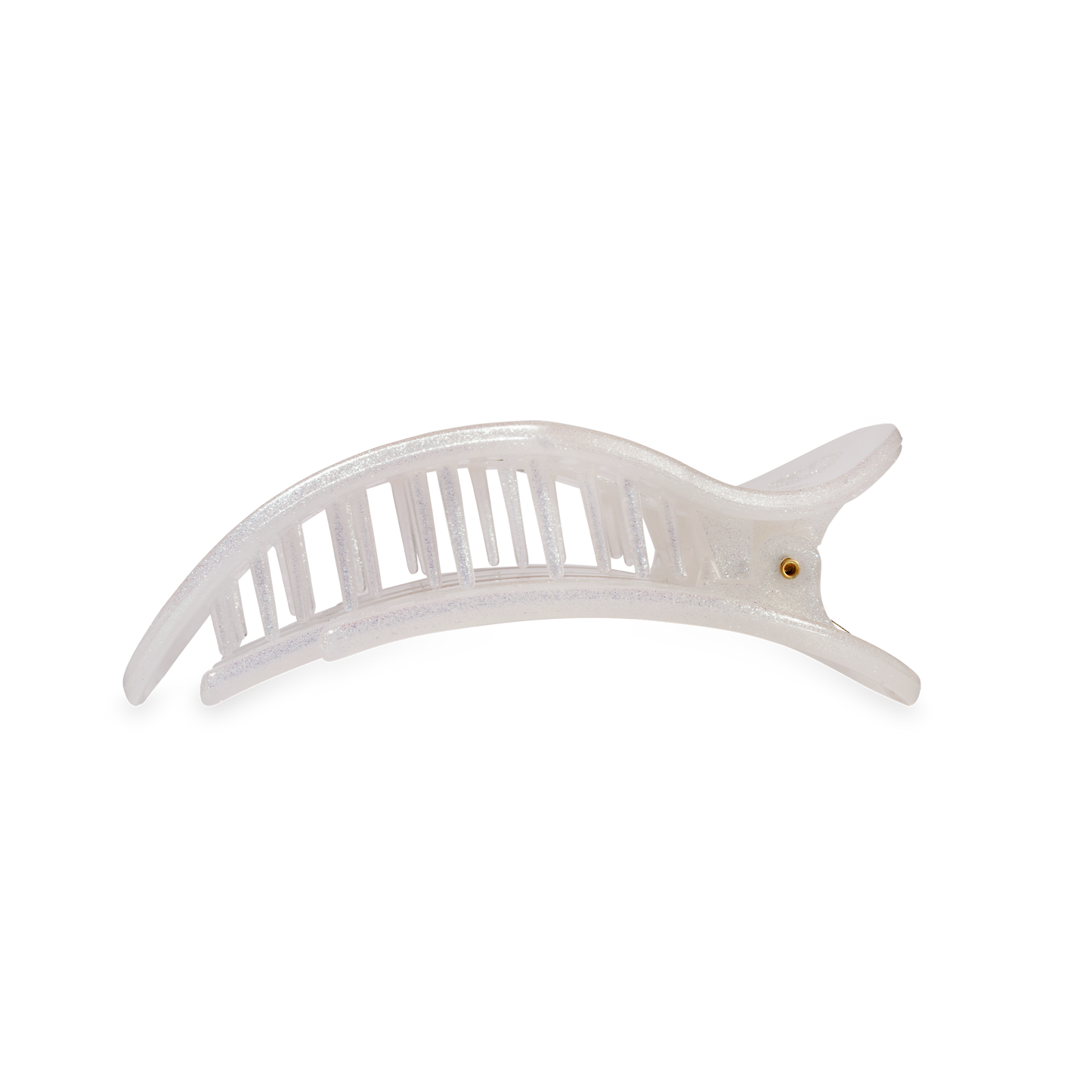 TELETIES - Mother of Pearl Heart Flat Clip