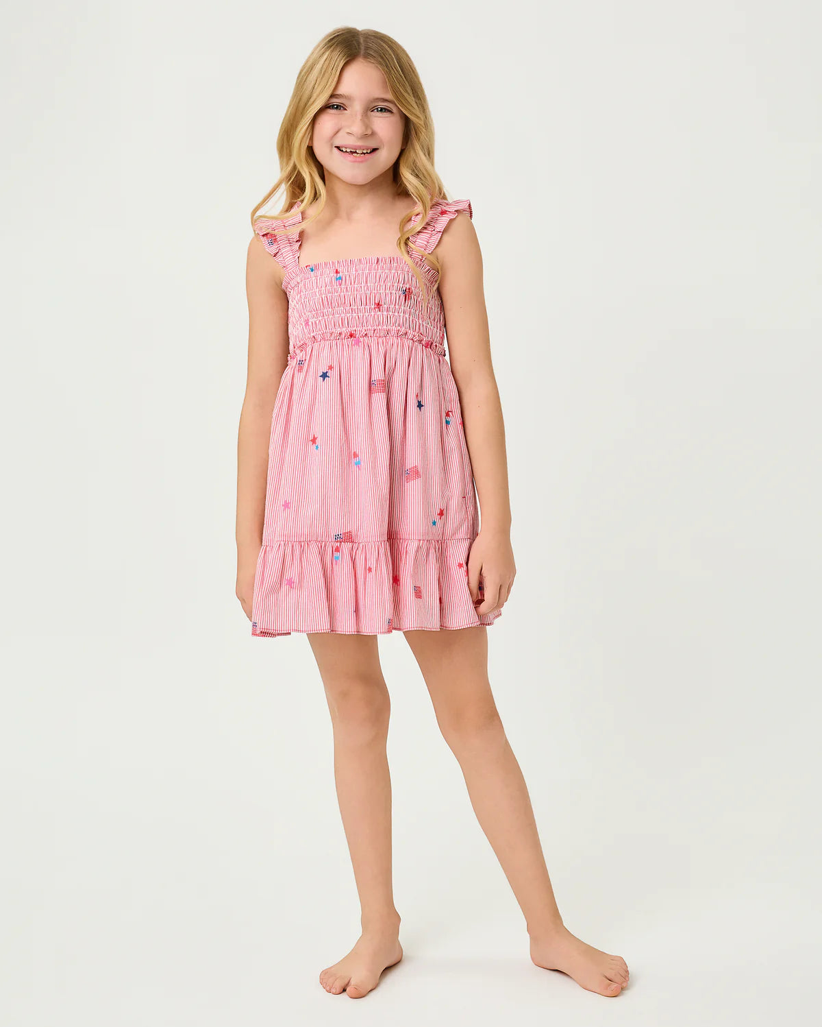 MINI HADLY DRESS - PARADISE PUNCH - ITS A 250TH CELEBRATION STRIPE
