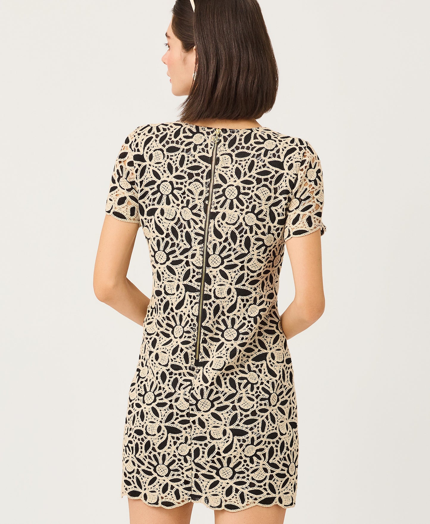 CHARLA DRESS - COCONUT - BLUSHING BLOOMS TWO TONE CROCHET