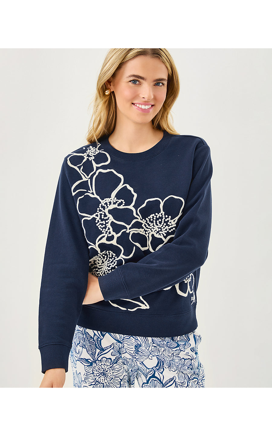 BALLAD SWEATSHIRT - LOW TIDE NAVY - GO BIG EMBROIDERY
