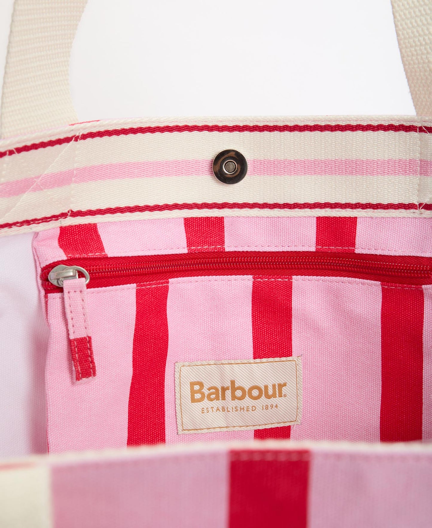 Emily Stripe Tote Bag - Cherry Blossom