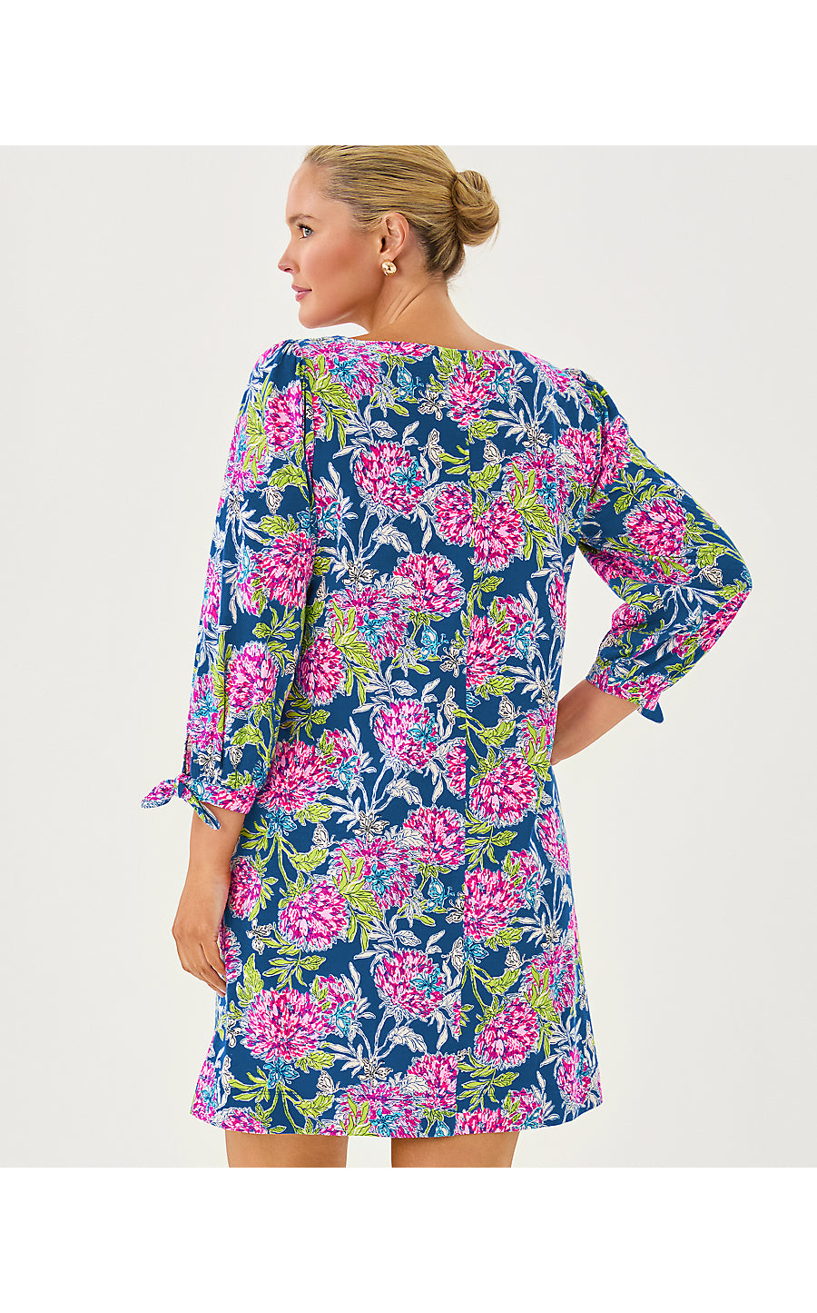 CATH 3/4 SLEEVE DRESS - MULTI - DAHLIA LICIOUS