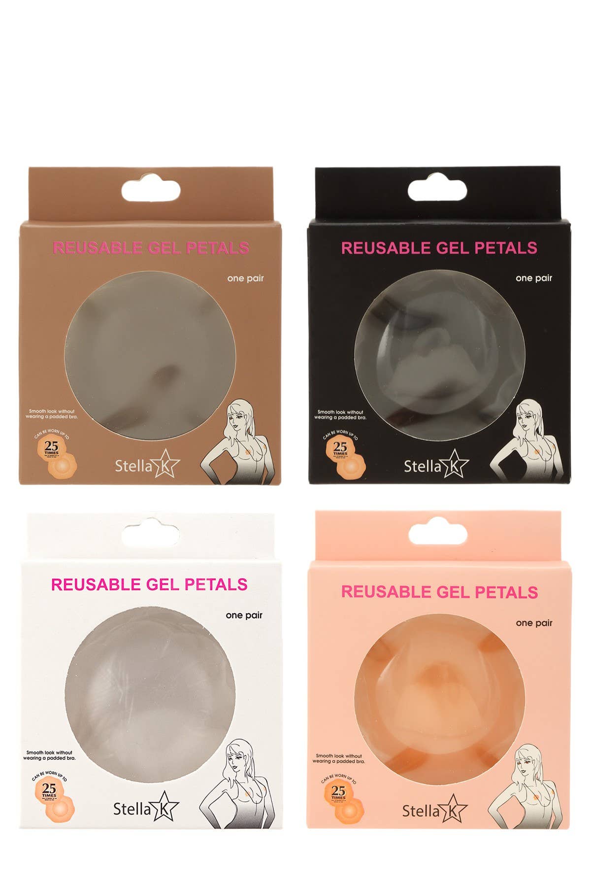 Stella K - REUSABLE GEL PETALS: Brown