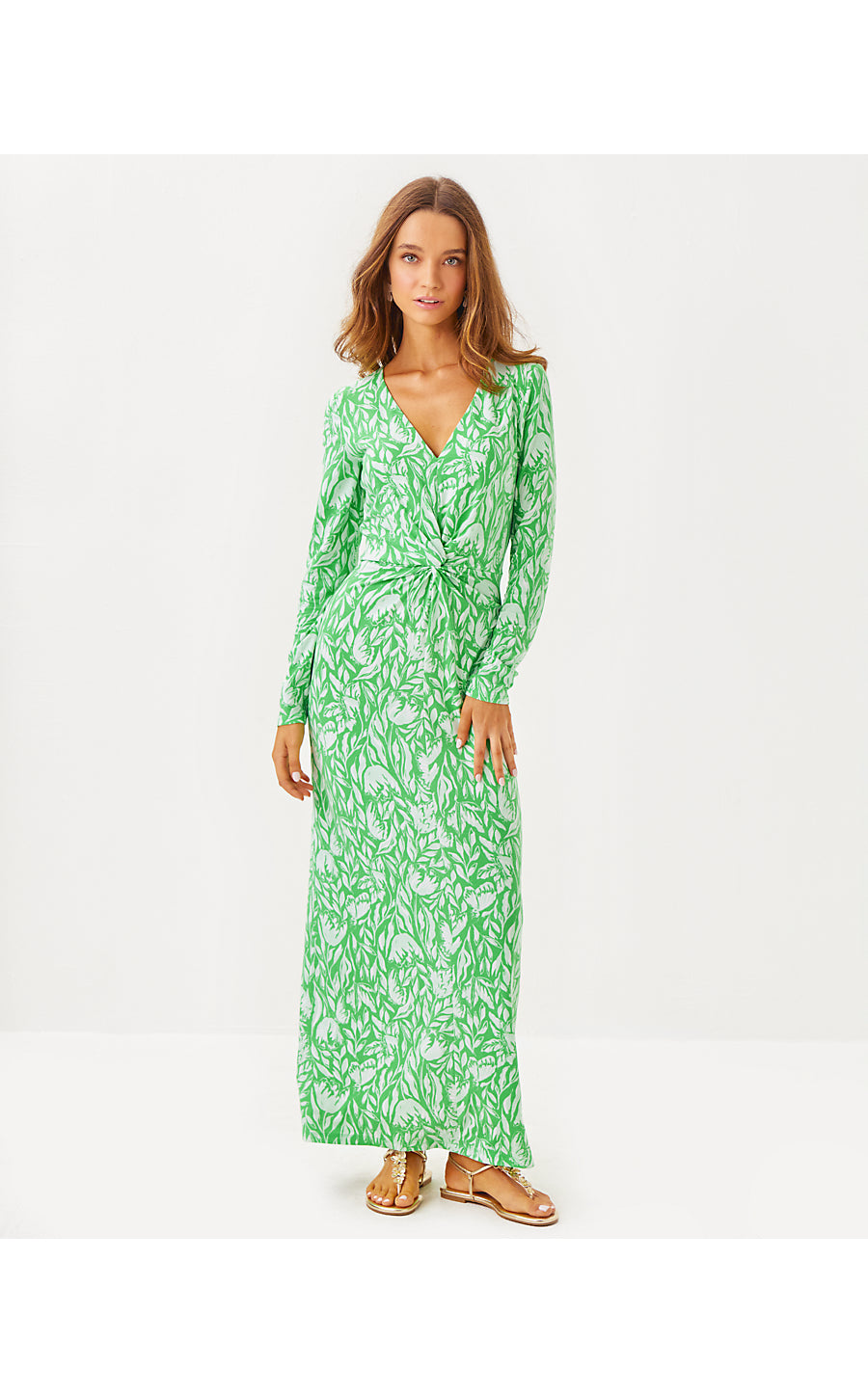 TILLI MAXI DRESS - FAUNA GREEN - TULIP TO TANGO Pink Bee GVL TILLI MAXI DRESS - FAUNA GREEN - TULIP TO TANGO Pink Bee GVL