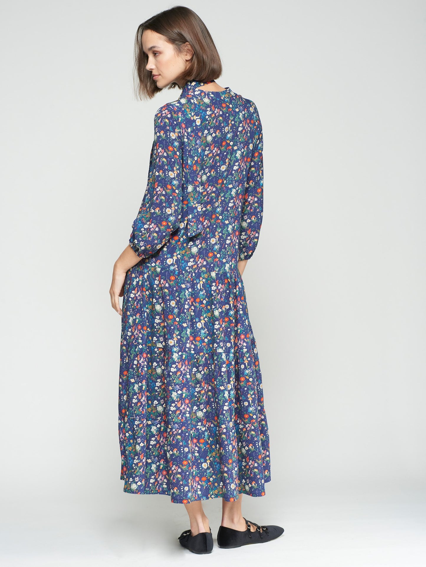 DAHLIA EST FLORAL MARINO DRESS
