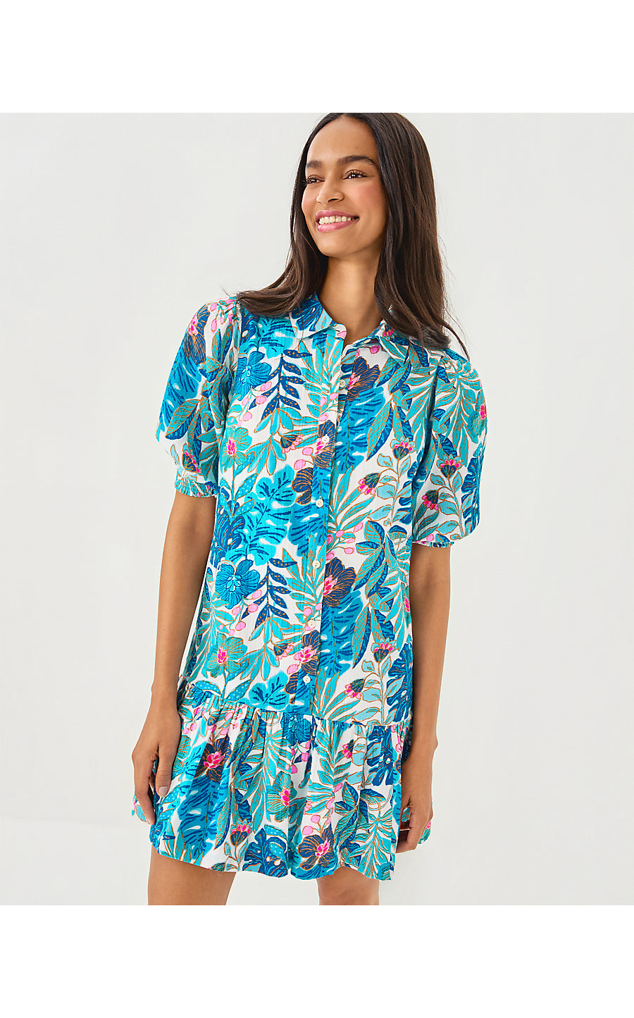 BRETT DRESS - BREEZY AQUA - BEST FRONDS FOREVER
