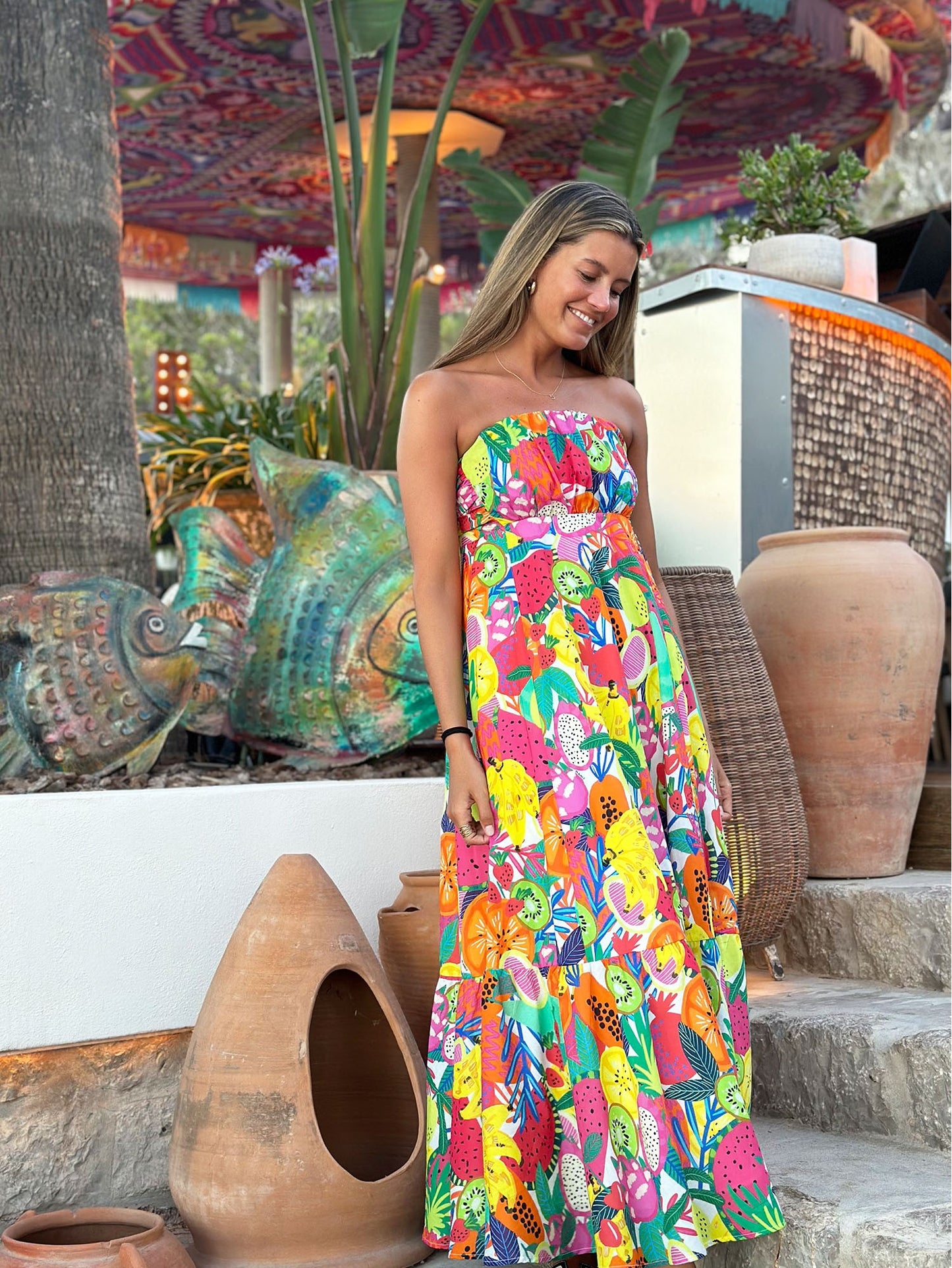 SUSAN DRESS - MULTI FRUIT