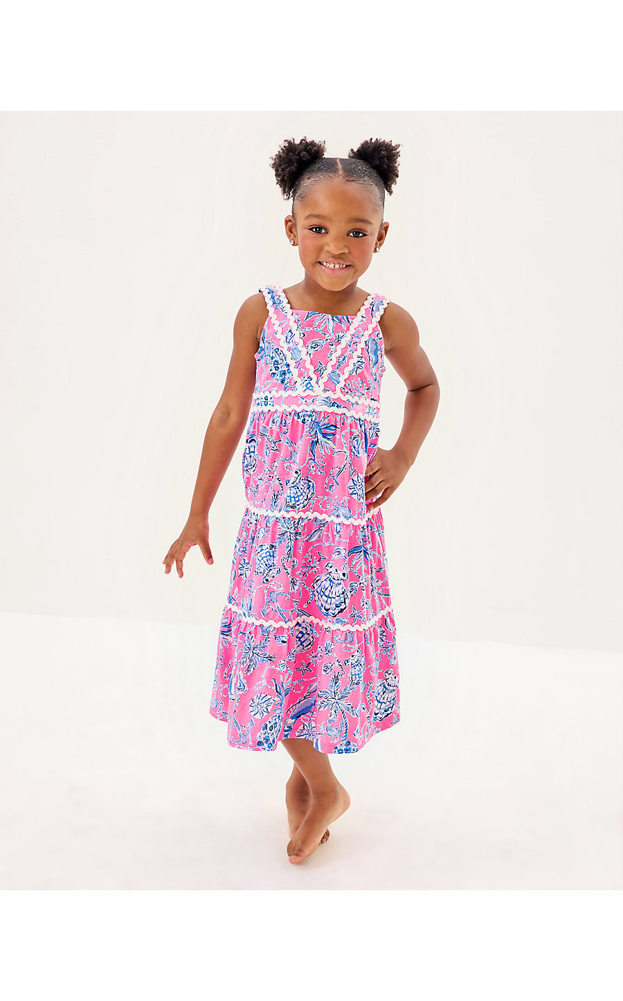 MINI POLLIE MIDI DRESS - ROUSSEAU PINK - BAREFOOT BEACHCOMBERS