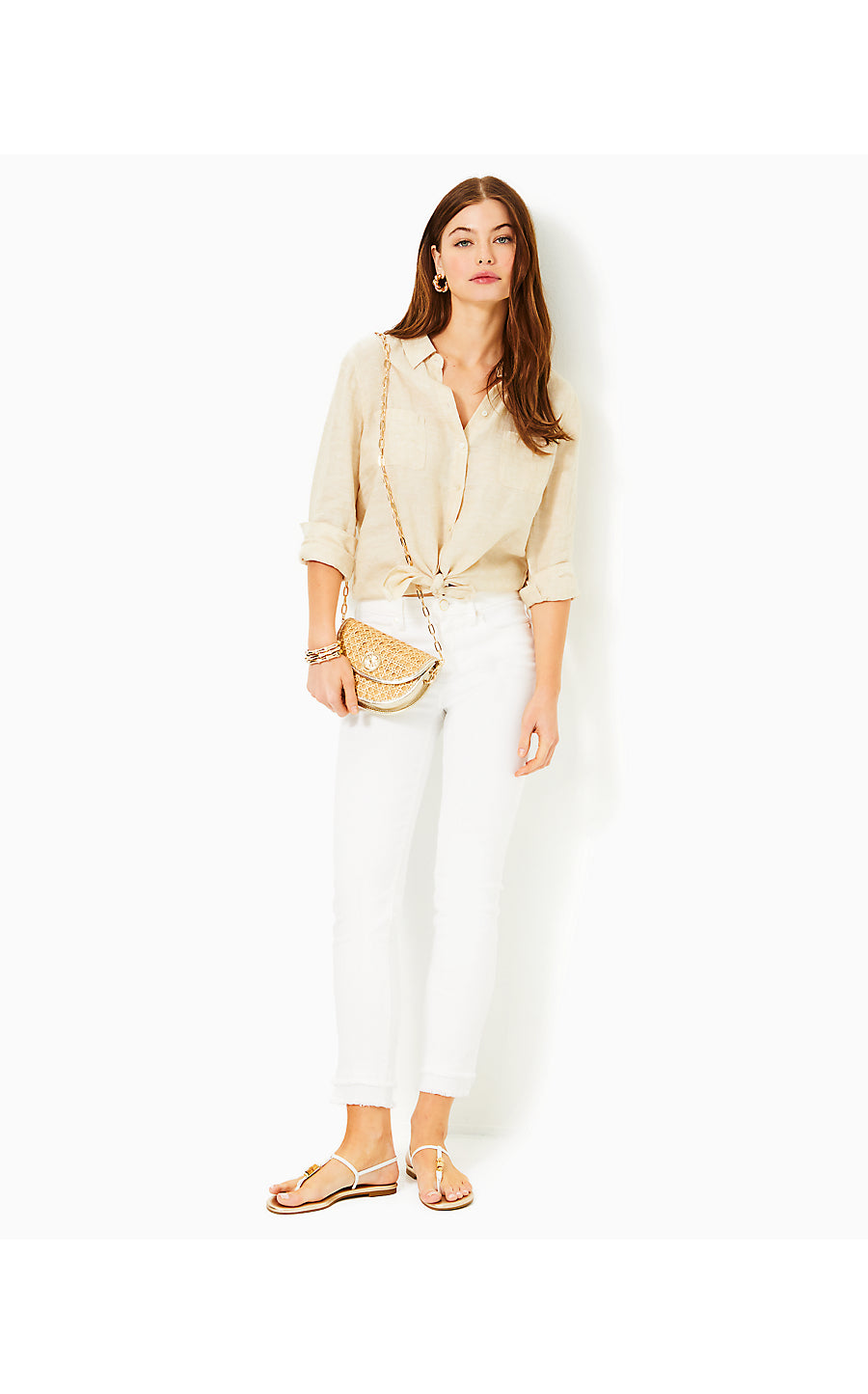 SEA VIEW BUTTON DOWN - SAND BAR