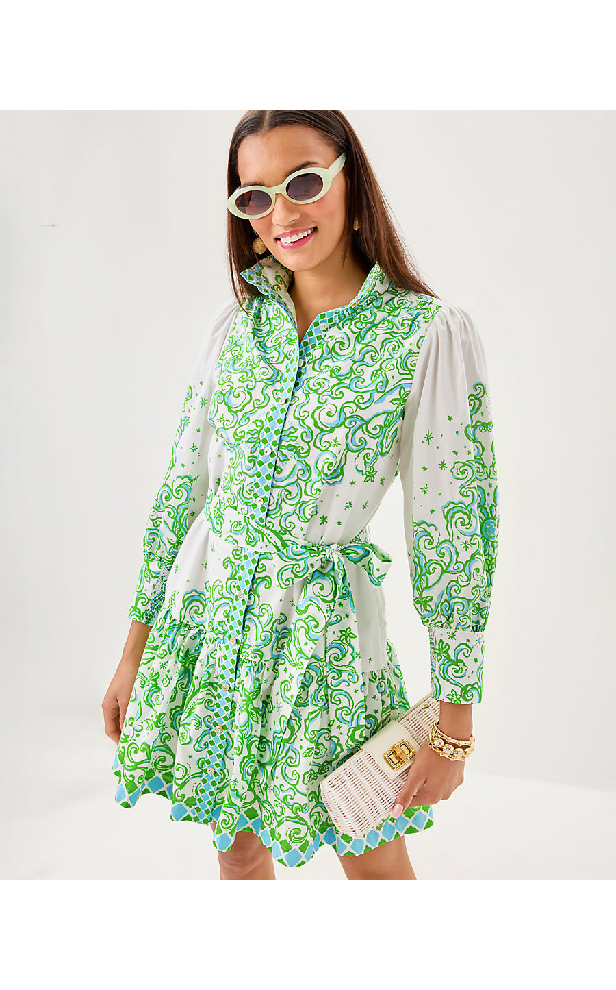 DRENA DRESS - RESORT WHITE - SOL MATES ENGINEERED DRESS
