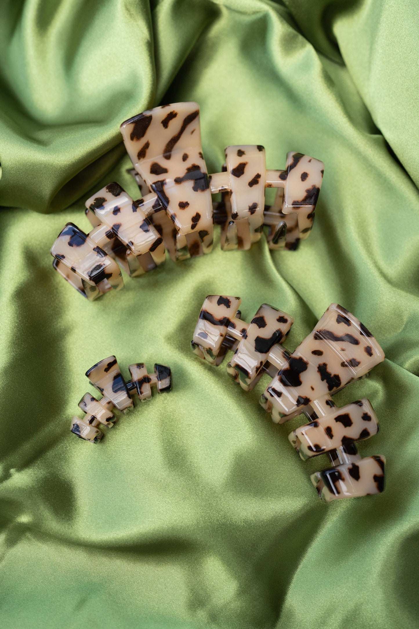 TELETIES - Classic Hair Clip | Large | Blonde Tortoise