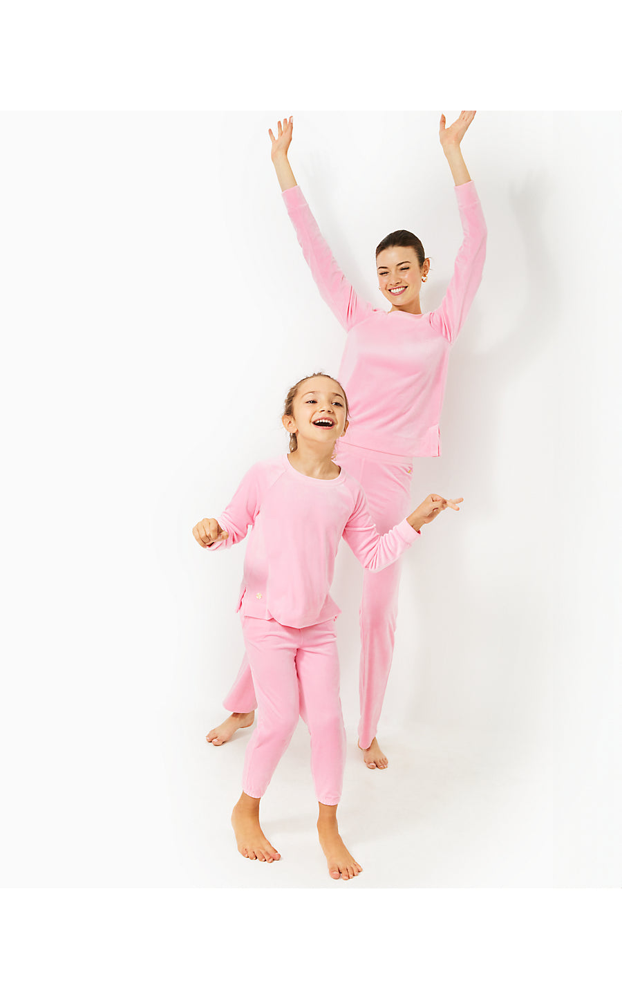 MINI MALLIE VELOUR PANT - CONCH SHELL PINK