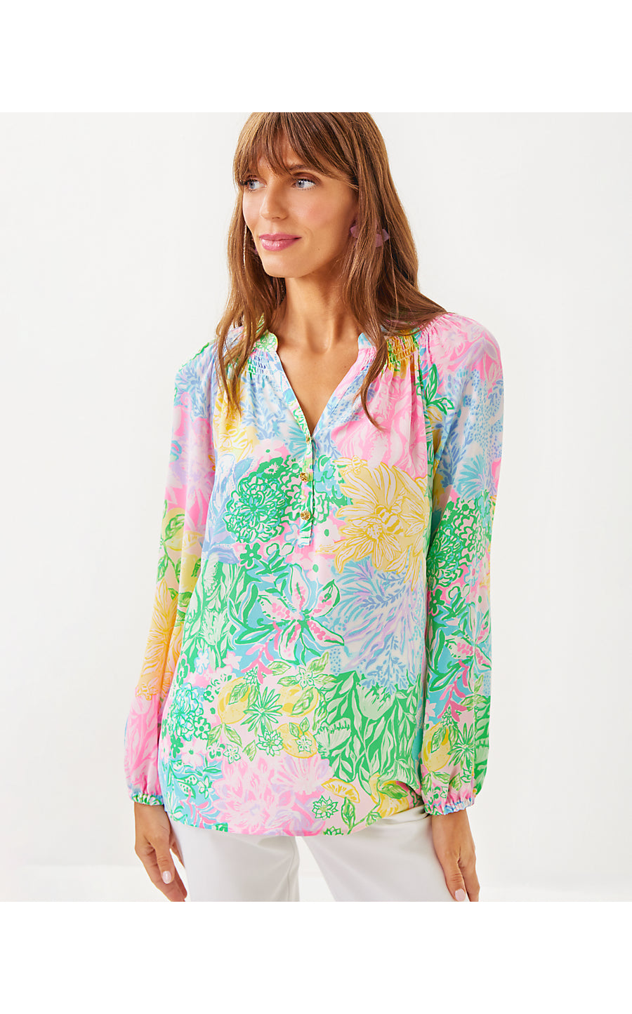ELSA TOP - MULTI - BRIGHT DELIGHT PATCH
