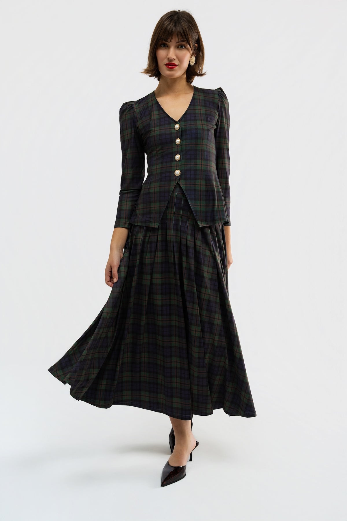 Lennox Skirt - Glade Plaid