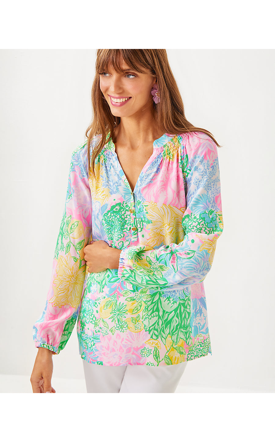 ELSA TOP - MULTI - BRIGHT DELIGHT PATCH