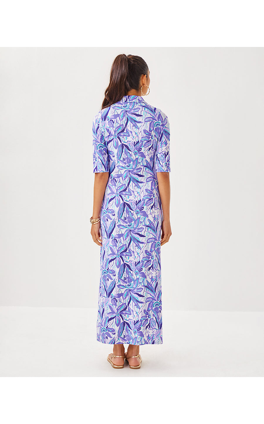 BERKELY MAXI DRESS - TROPICALIA PURPLE - ELEPHANT IN THE BLOOM