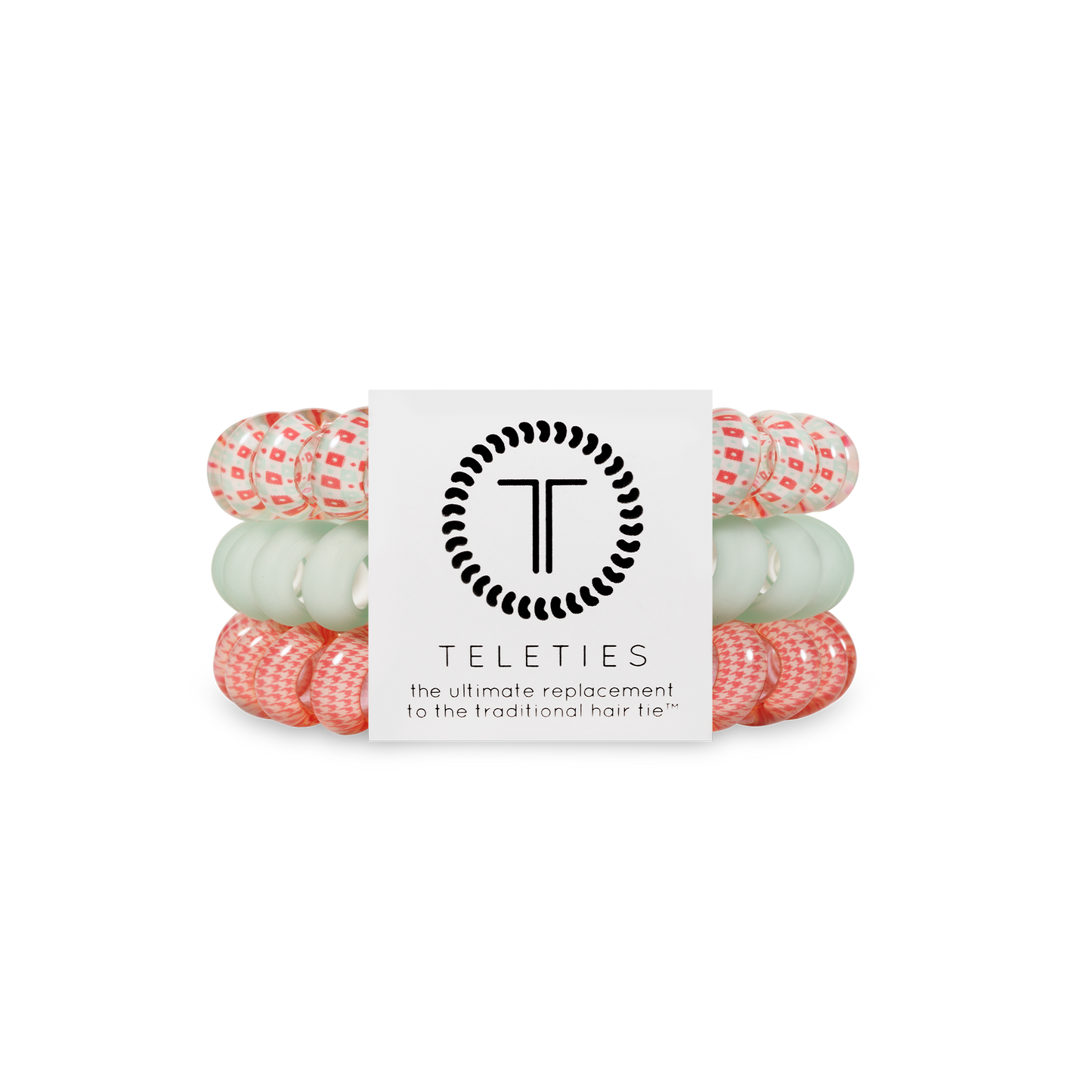 TELETIES - Spiral Hair Coil | Large | Calming Coral