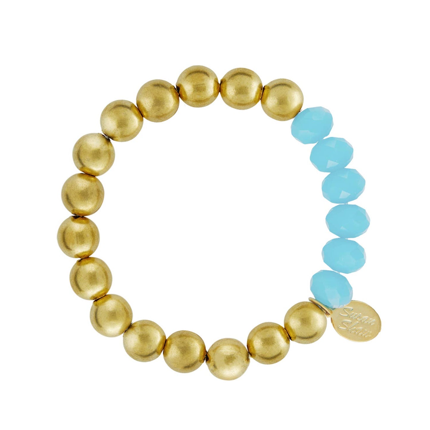 Milly Margaret Bracelet- Aqua Crystal