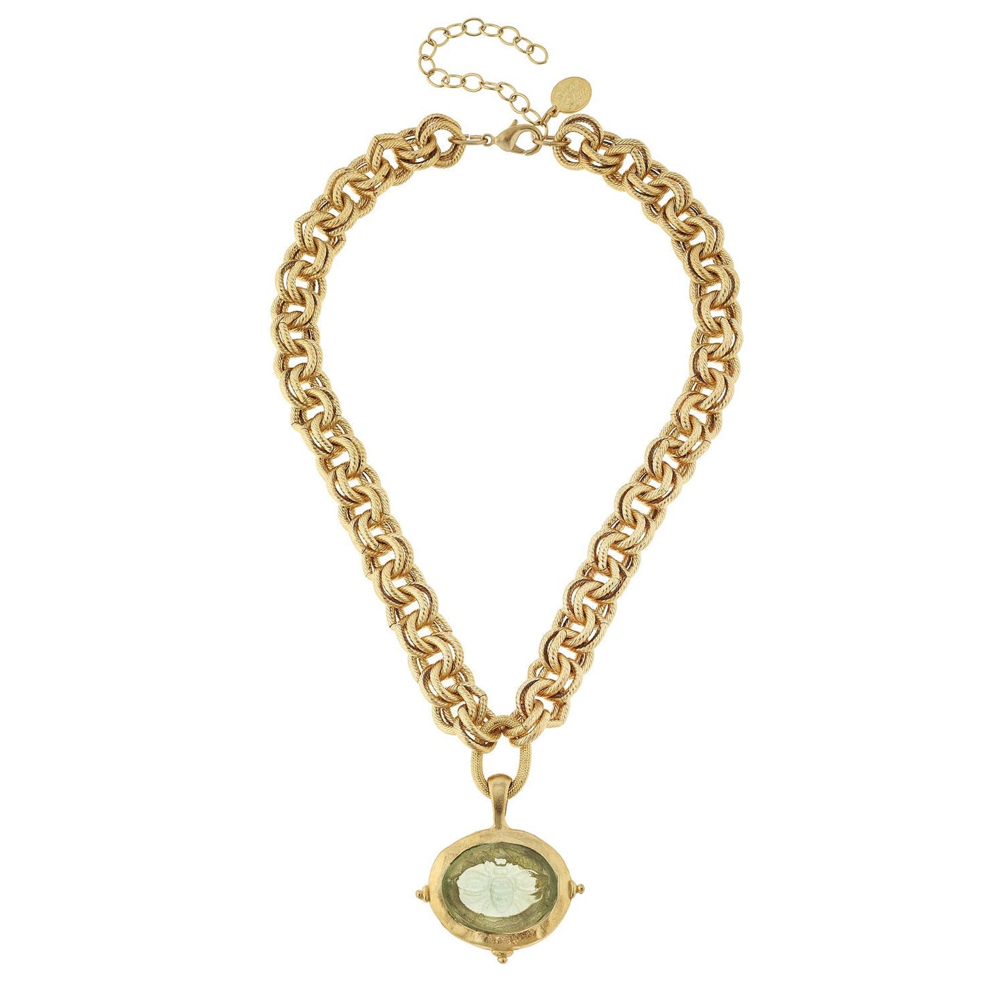 Venetian Glass Bee Necklace - Clear