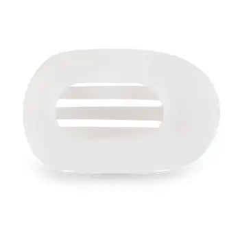 Round Flat Hair Clip | Small | Coconut White