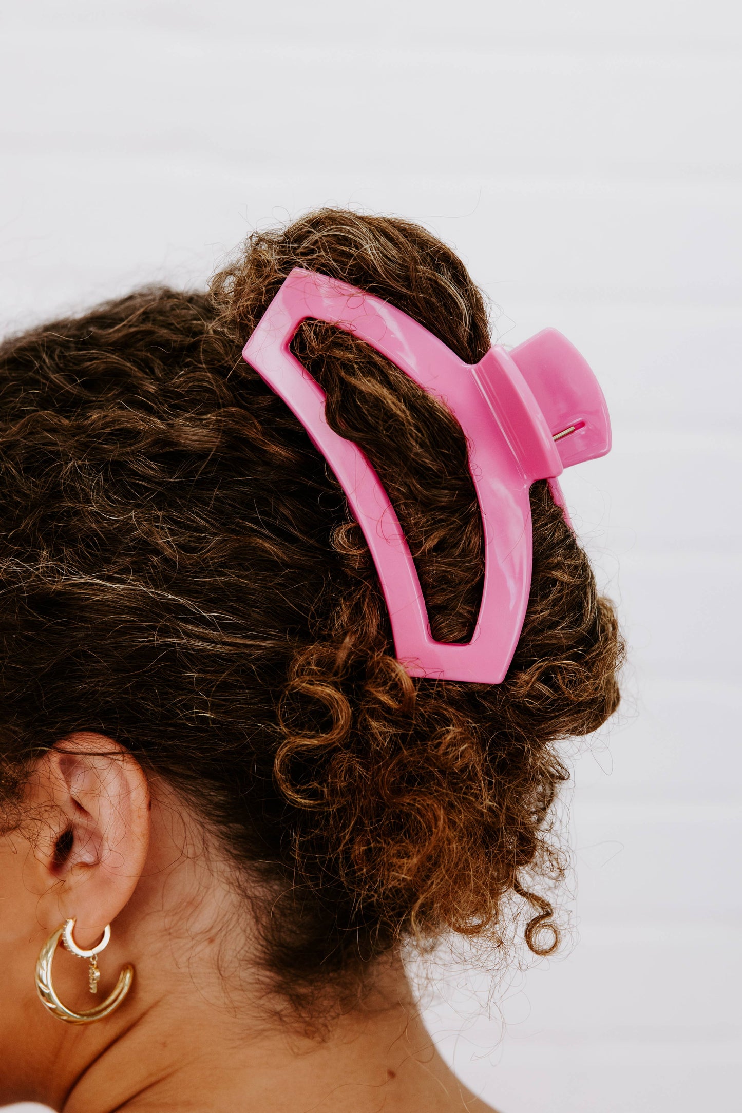 TELETIES - Open Hair Clip | Large | Peonies Please