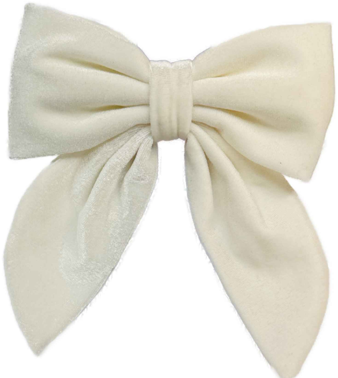 Beau Bottles White Velvet Bottle Bow