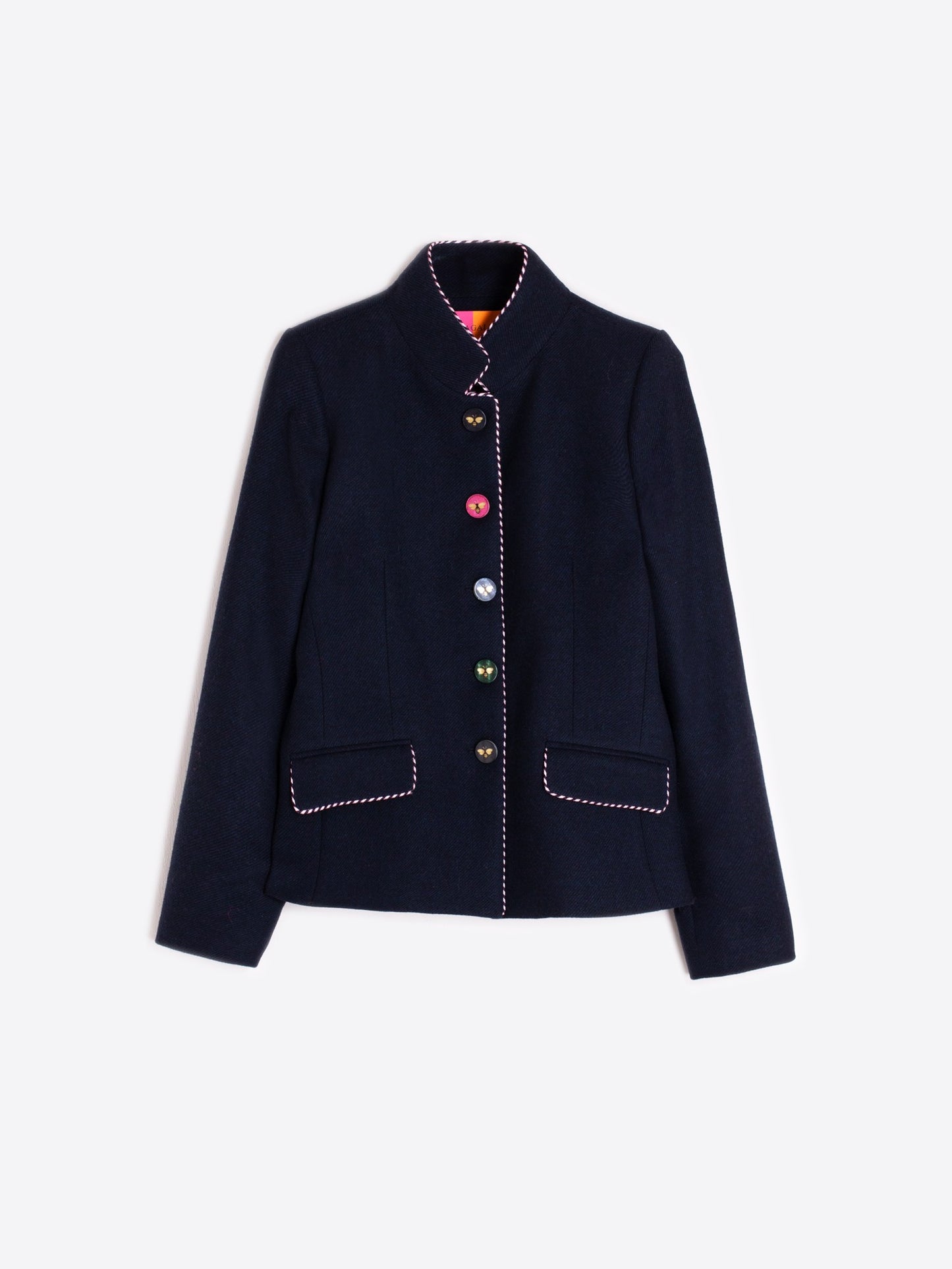 NAVY JACKET WITH BEE BUTTONS/JACKET DORI LANA MARINO