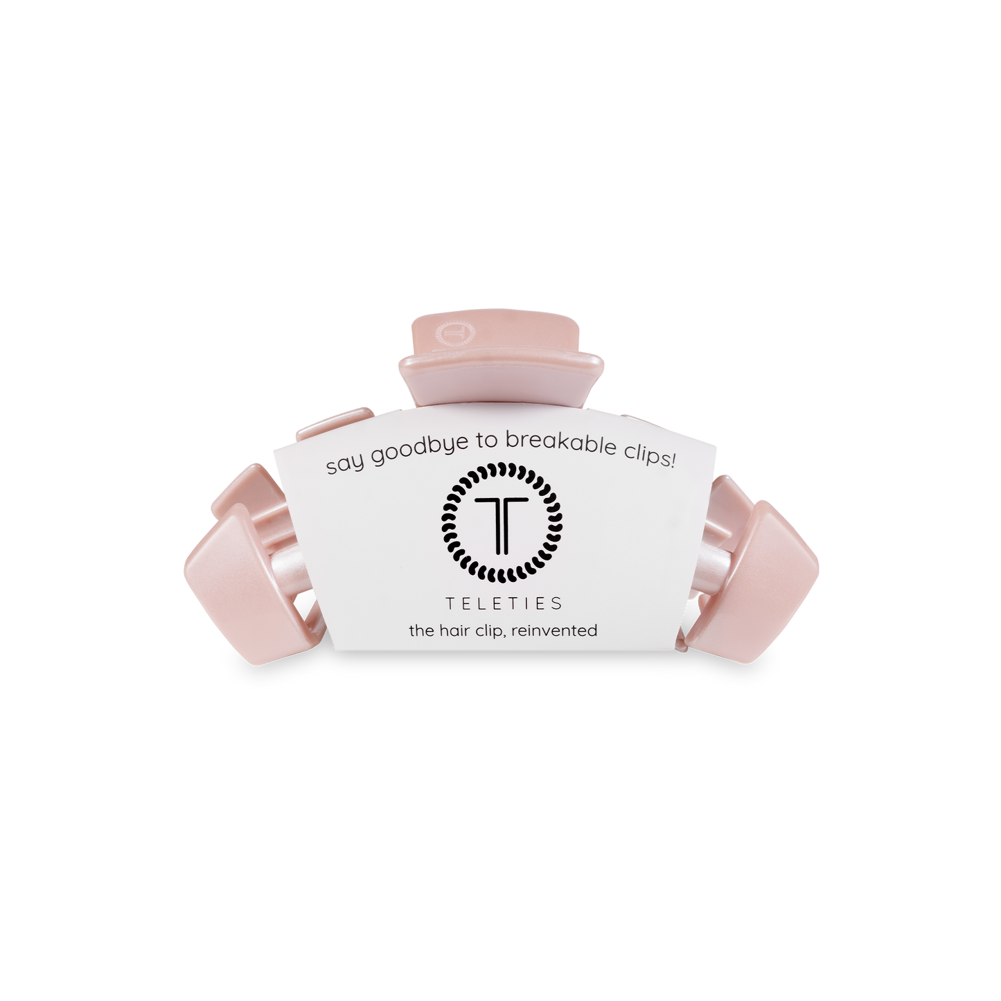 TELETIES - Classic Hair Clip | Tiny | Pearly Pink