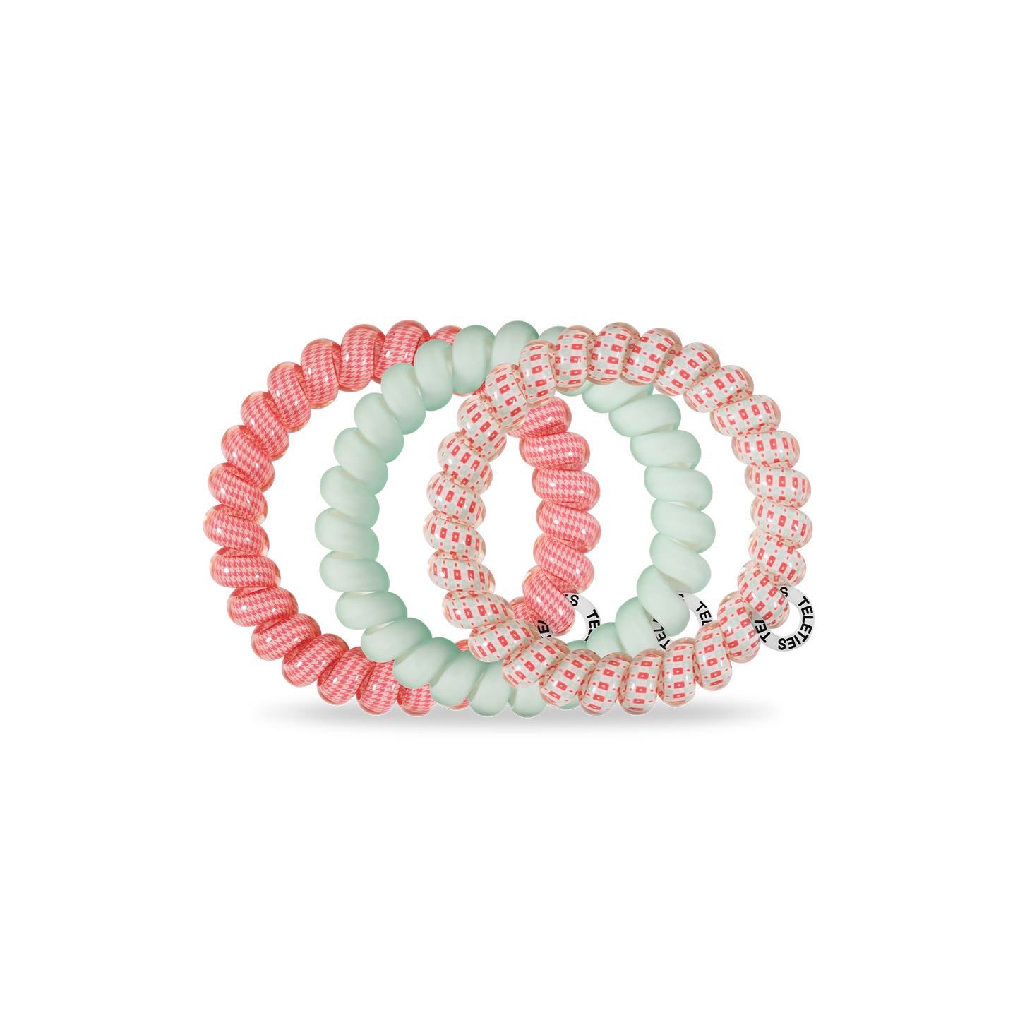 TELETIES - Spiral Hair Coil | Large | Calming Coral