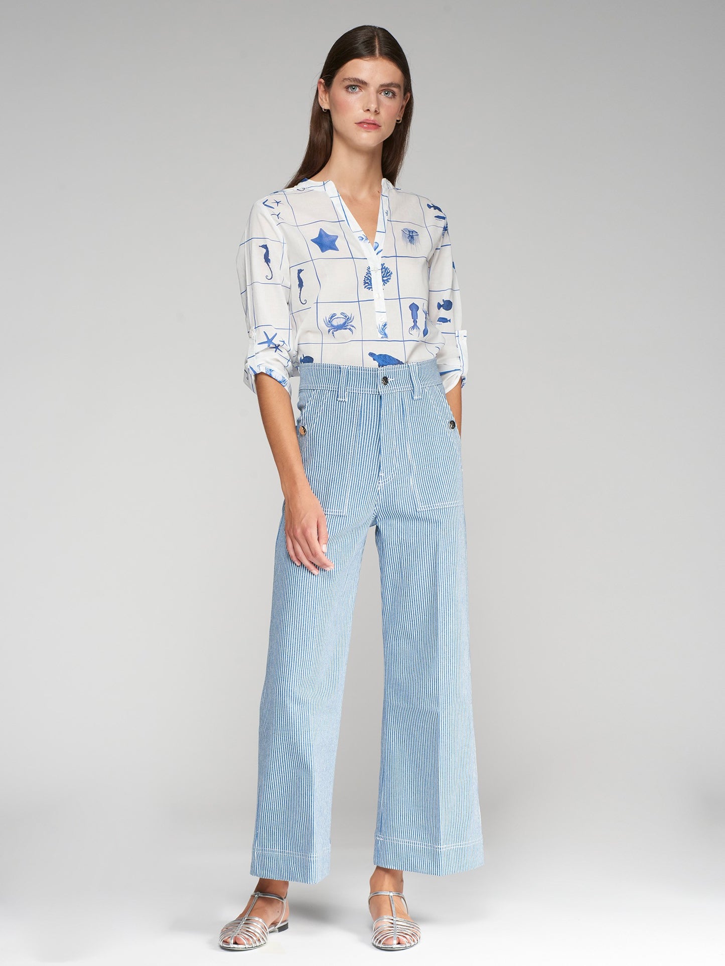 NOA PANTS - DENIM STRIPE