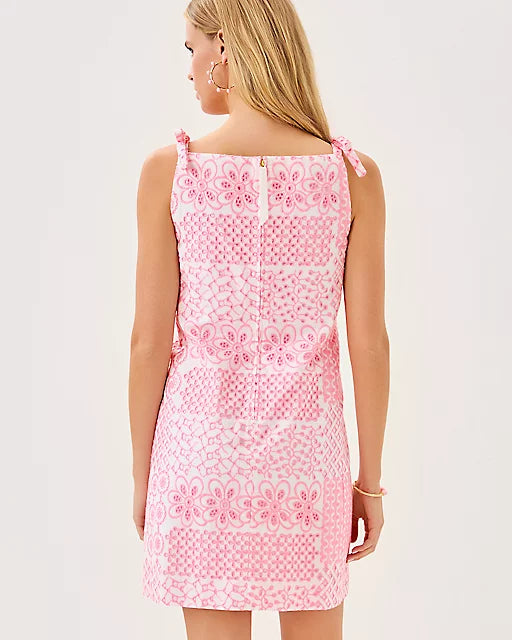 GERAD SHIFT - CONCH SHELL PINK - PATCHWORK EYELET