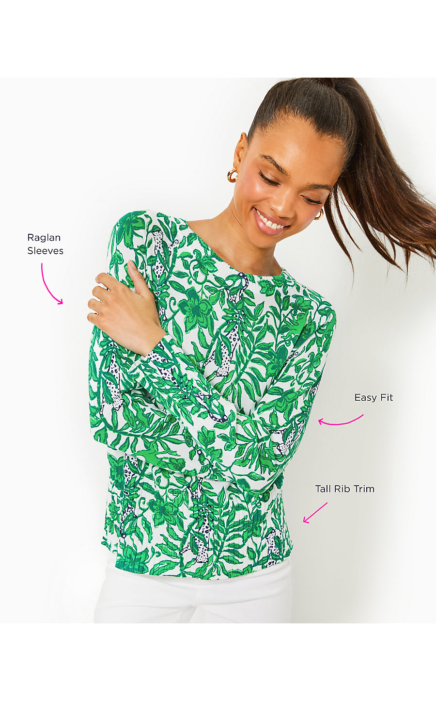 SALIMA SWEATER - FIDDLE LEAF GREEN - LIL ESCAPE PLAN